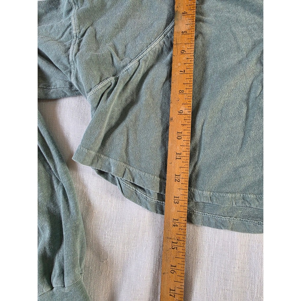 Aeropostale OG Tee Collection Crop Boyfriend Henley Sage Green XS granola boho - Picture 6 of 6